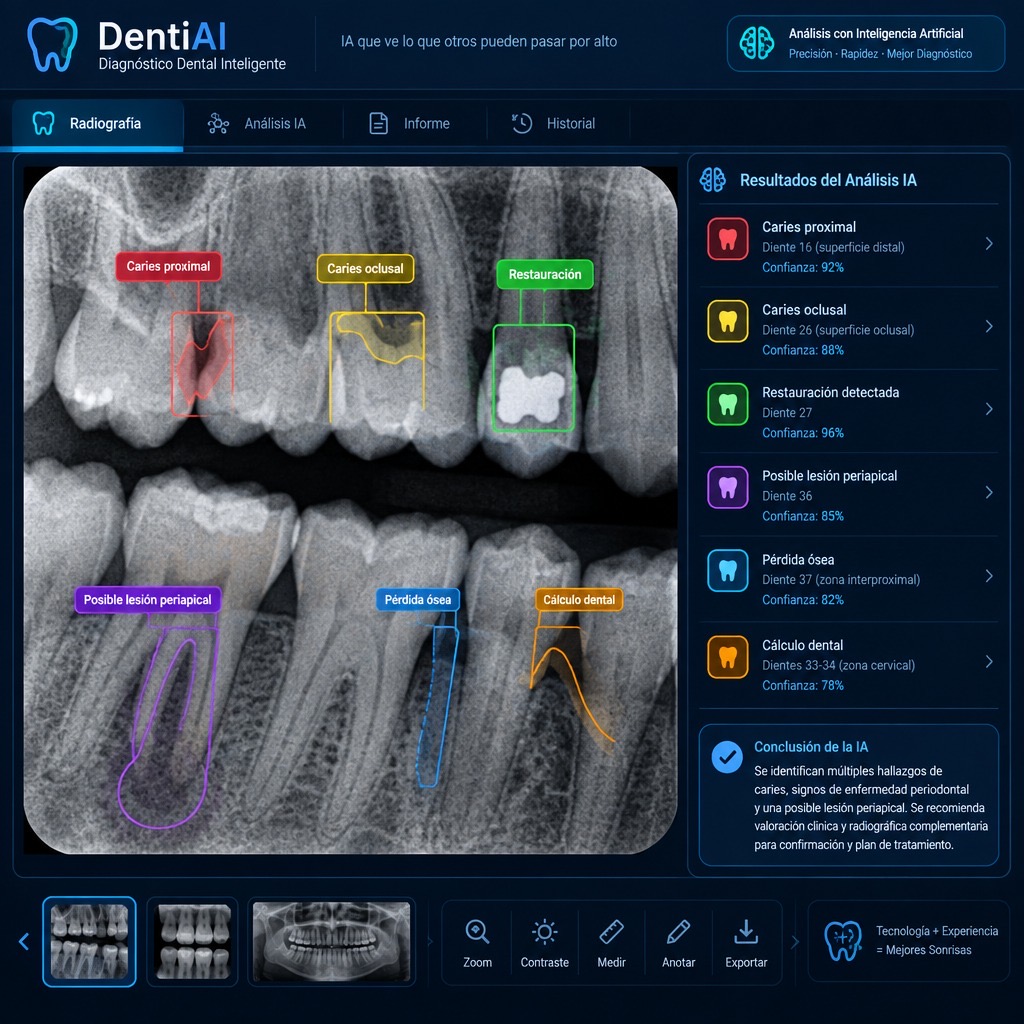 Análisis de radiografías dentales con inteligencia artificial